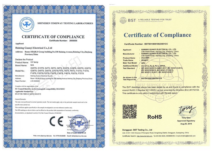 certification of uv lamp for hvac certification of uv lamp for hvac
